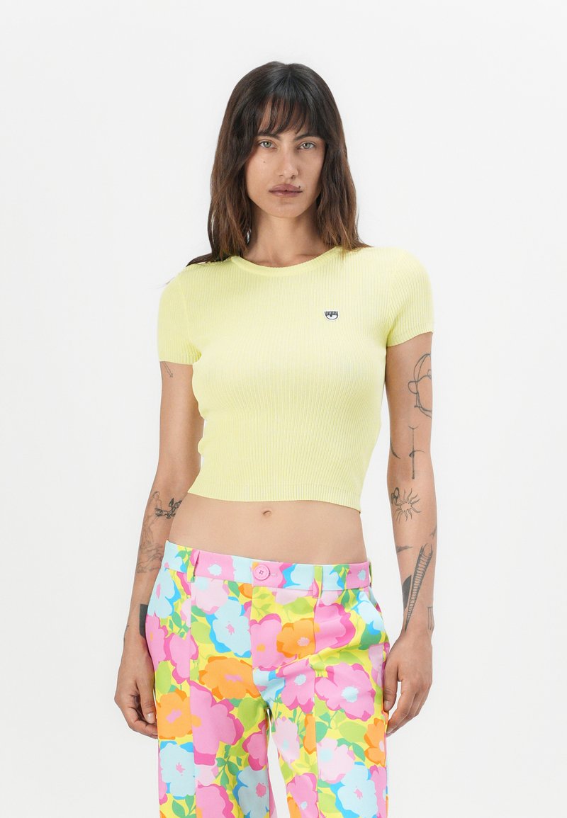 CHIARA FERRAGNI T-shirt basic geel