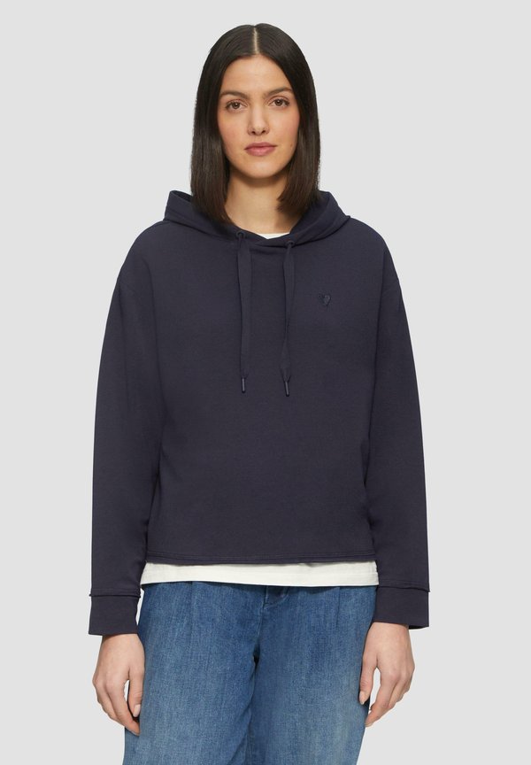 MIT DURCHZUGSKORDEL UND VERSPIELTER STICKEREI - Kapuzenpullover