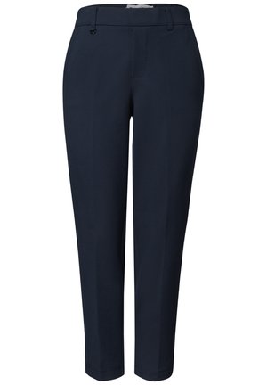 Street One, SLIM LEG CHINO MIT GLITZERDETAIL - Trousers - shadowed navy