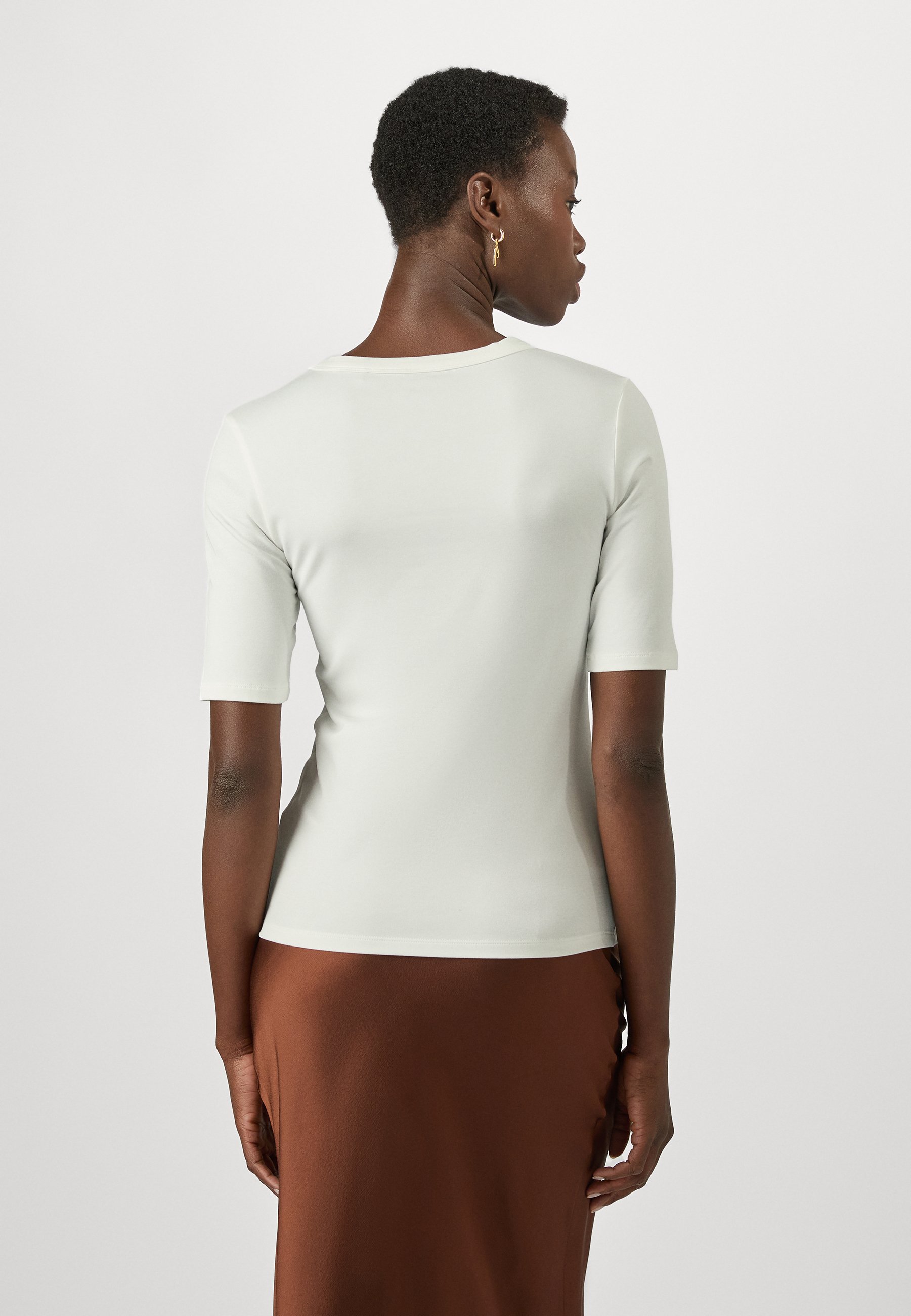 売れ筋商品|||ボス Tシャツ レディース トップス EFITA - Basic T-shirt - open white BOSS EFITA - T-Shirt basic - open white/weiß - Zalando