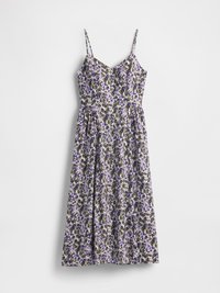 V NECK SHIRRED MAXI - Robe de jour - purple