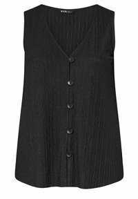 Yours Clothing CRINKLE PLISSE  - Blus - black