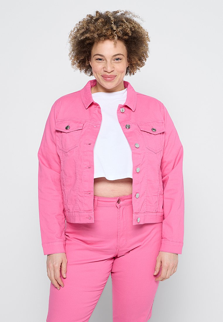 ONLY Carmakoma Spijkerjas roze