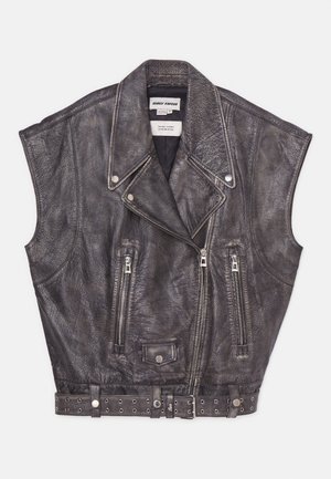 BIKER VEST - Waistcoat - grey