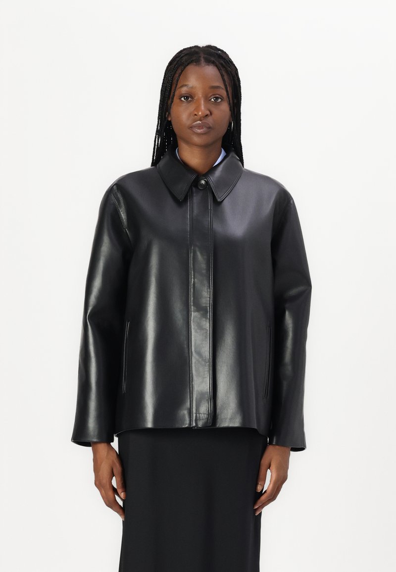 Calvin Klein REGEN JACKET - Kožená bunda - black