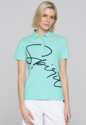 Soccx KURZARM MIT LABEL PRINT - Polo shirt - aqua splash