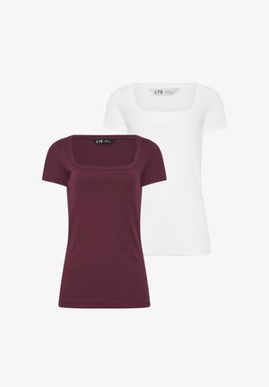 Long Tall Sally, TALL T-SHIRTS 2 PACK - T-shirt basique - burgundy