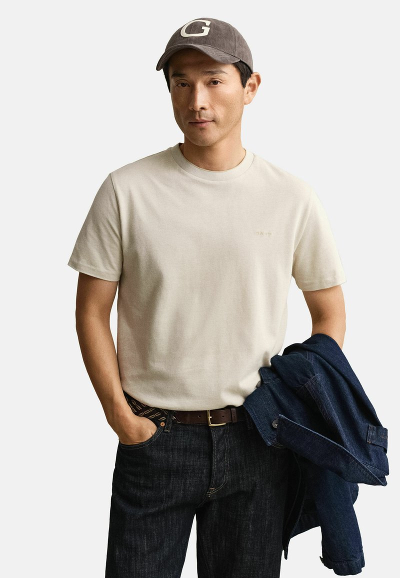 GANT Jednoduché tričko - oat beige