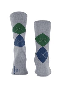 Burlington KING RAUTENMUSTER LOGOEMBLEM - Calcetines - hellgrau/grün/blau