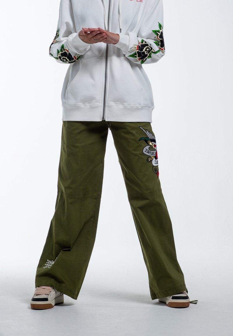 Ed Hardy TRUE TIL DEATH TECH  - Träningsbyxor - green