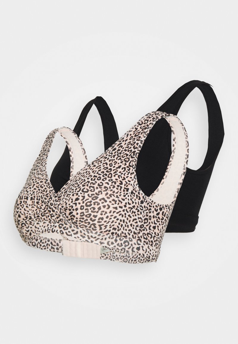 Lindex NURSING WRAP 2 PACK - Τριγωνικό σουτιέν - beige