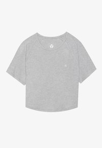 ESSENTIAL CROPPED FINE RIB T SHIRT - Osnovna majica kratkih rukava - light grey