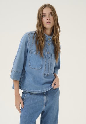 LARAMW 115 BOXY DENIM - Blouse - medium blue wash