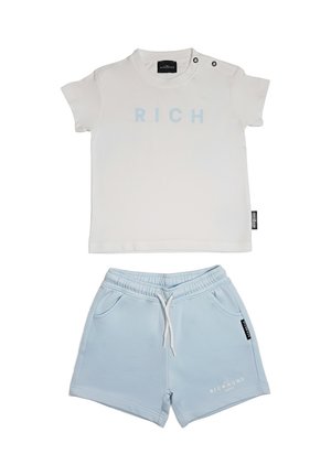 COMPLETO SET - Pantaloni sportivi - bianco/celeste