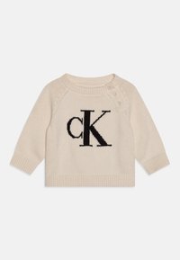 Calvin Klein Jeans BABY MONOGRAM LOGO UNISEX - Strickpullover - whitecap gray