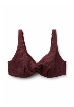 Calzedonia, PRECIOUS JACQUARD BALCONETTE - Bikini-Top - burgundy