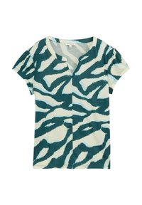 ALLOVERPRINTED - Potiskana majica - abstract teal zebra print