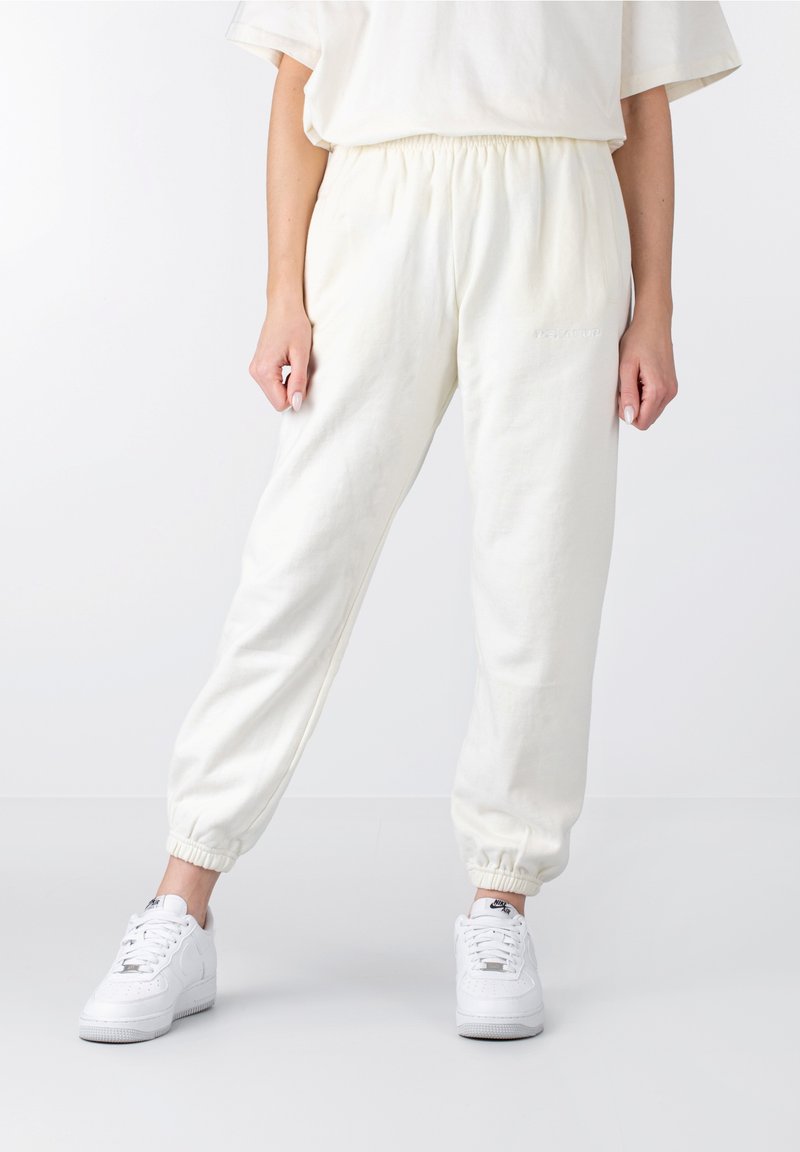 Pegador GRACE HIGH WAISTED Tracksuit bottoms washed pearl white