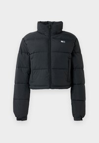 FLAG BACK CROP PUFFER - Jachetă de iarnă - black
