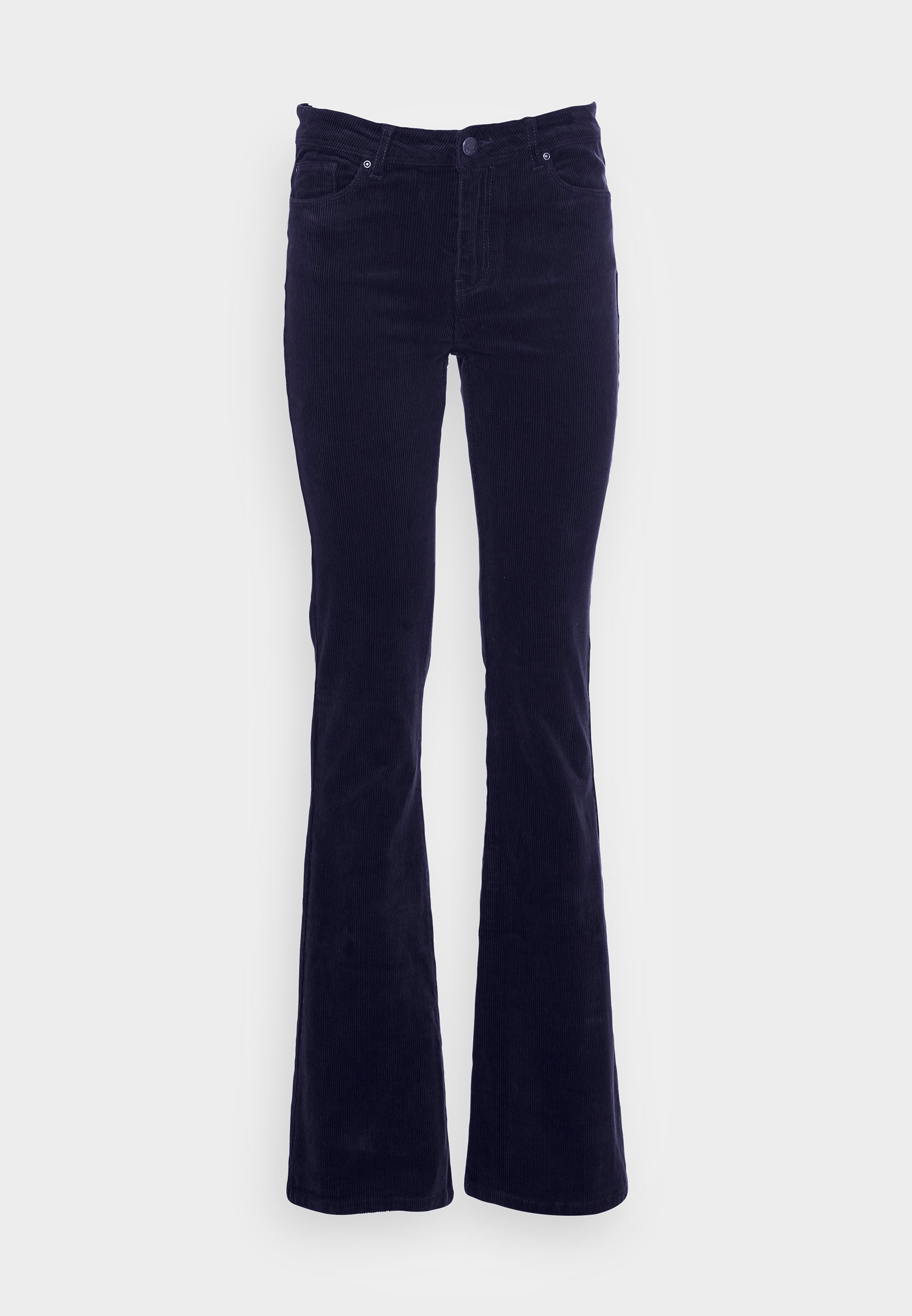 Shop Basic Flared Pants Rib Donkerblauw - € 18,99 | Twinkels.nl
