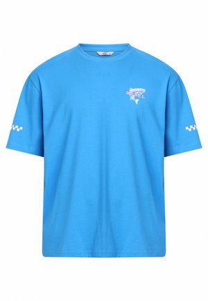 Redefined Rebel JORDAN TEE BOXY FIT - Trükipildiga T-särk - french blue