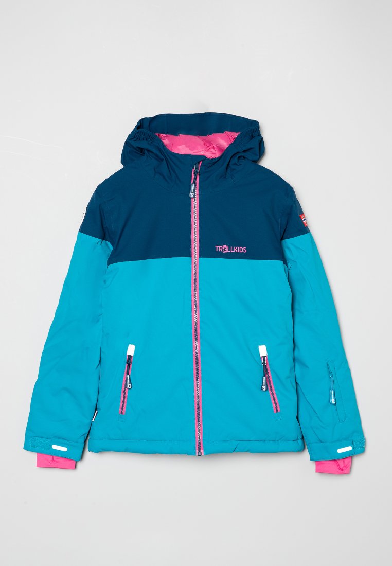 Trollkids Ski jas turquoise
