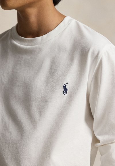Polo Ralph Lauren COTTON JERSEY LONG SLEEVE TEE 7-14Y - Bluză cu mânecă lungă - white