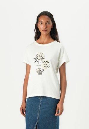 LOOSE - T-Shirt print - whisper white