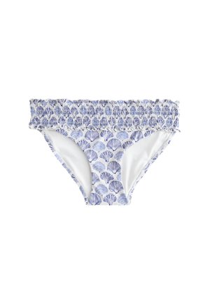 Next, REGULAR FIT - SHIRRED HIGH LEG BIKINI BOTTOMS  . - Bikini-Hose - white blue shell
