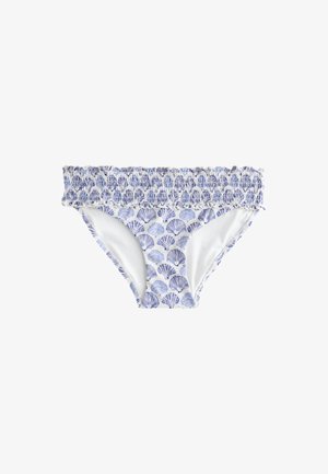 Next, REGULAR FIT - SHIRRED HIGH LEG BIKINI BOTTOMS . - Bikinibukser - white blue shell