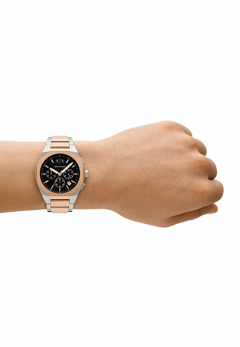 Armani Exchange TRADIITIONAL RAFAEL - Cronografo - rose silver coloured and gold coloured