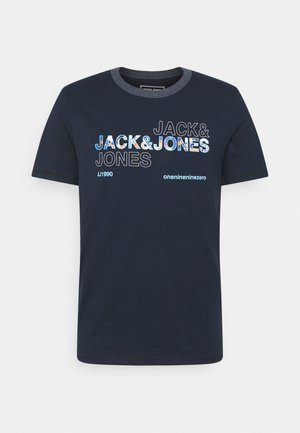 JCOART TEE CREWNECK - T-shirt med print - navy blazer