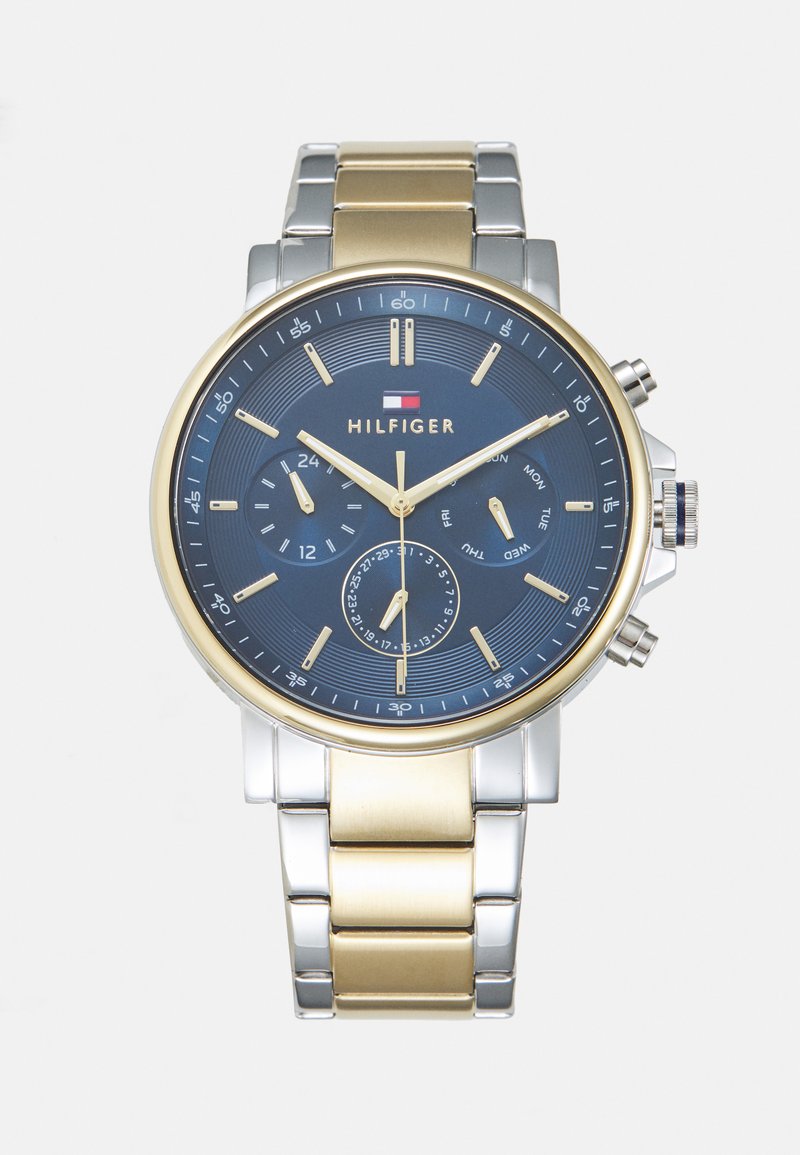 Tommy Hilfiger TYSON - Watch - silver-coloured/gold-coloured/blue ...