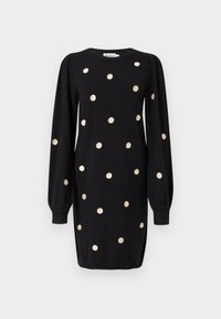 OBJTHESS - Strikket kjole - black/sandshell