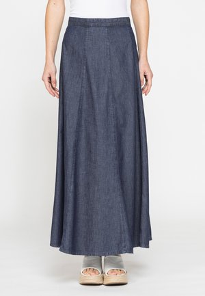 Carrera Jeans, LONG PANEL SKIRT - Gonna di jeans - dark blue wash