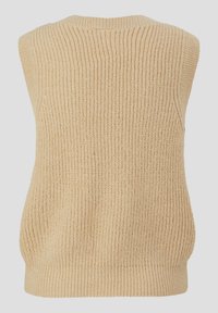 QS MIT V-NECK - Strickpullover - beige