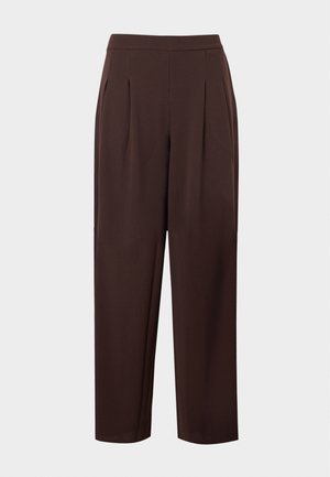 ONLY, ONLBANG PLEAT WIDE PANT - Pantalon classique - coffee bean