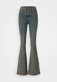 ONLHUSH CORSAGE - Flared Jeans - dark blue denim