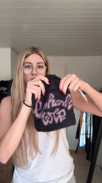 Carhartt WIP CHEDDA BEANIE UNISEX - Lue - black/glassy pink