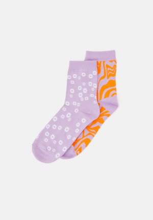 2 PACK - Socks - lilac purple/orange bright