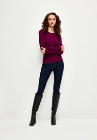 adL BACKLESS LONG SLEEVE - Maglione - damson