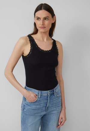 s.Oliver SLIM-FIT - Top - schwarz