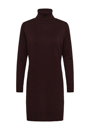 Saint Tropez, U6801, MILASZ ROLLNECK DRESS - Robe pull - chocolate plum