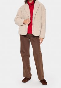 Saint Tropez Fleece jacket - mottled beige
