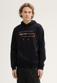 TOM TAILOR DENIM MIT PRINT - Hoodie - old black