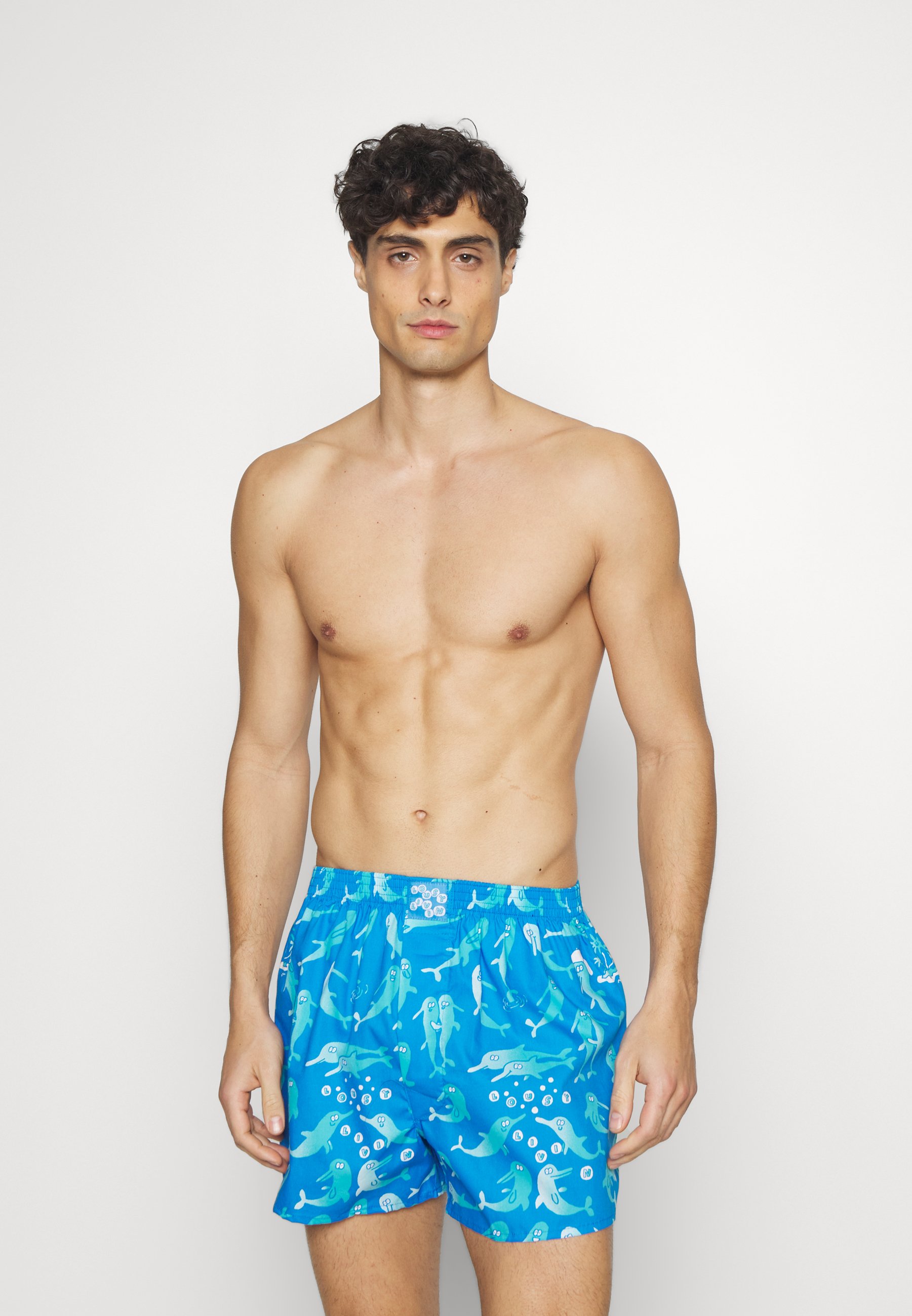 Lousy Livin Herren Boxershorts 'Donut' – Aus 100% Bio-Baumwolle, Mit Elastischem Bund, Lila All-Over-Print