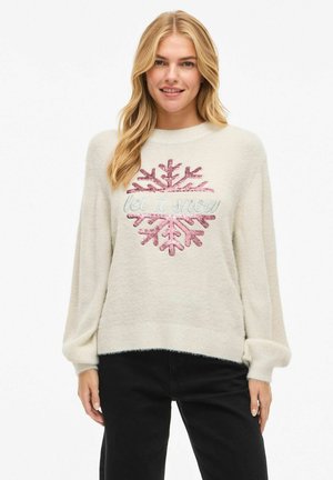 VIGRYLA RUNDHALS - Strickpullover - snow white