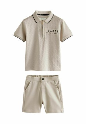 TEXTURED SET REGULAR FIT - Pantaloni scurți - stone