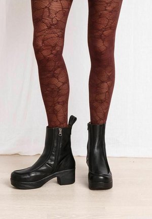 VIOLA  - Enkellaarsjes met plateauzool - black