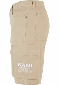 Karl Kani SMALL SIGNATURE WASHED - Šortky - taupe